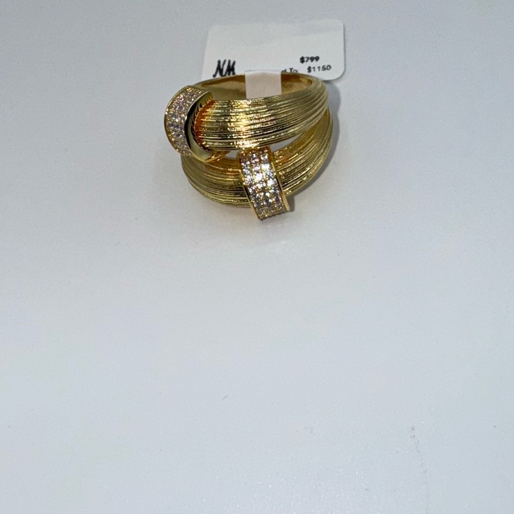 18k Asymmetrical Double Band - Picture 12 of 12